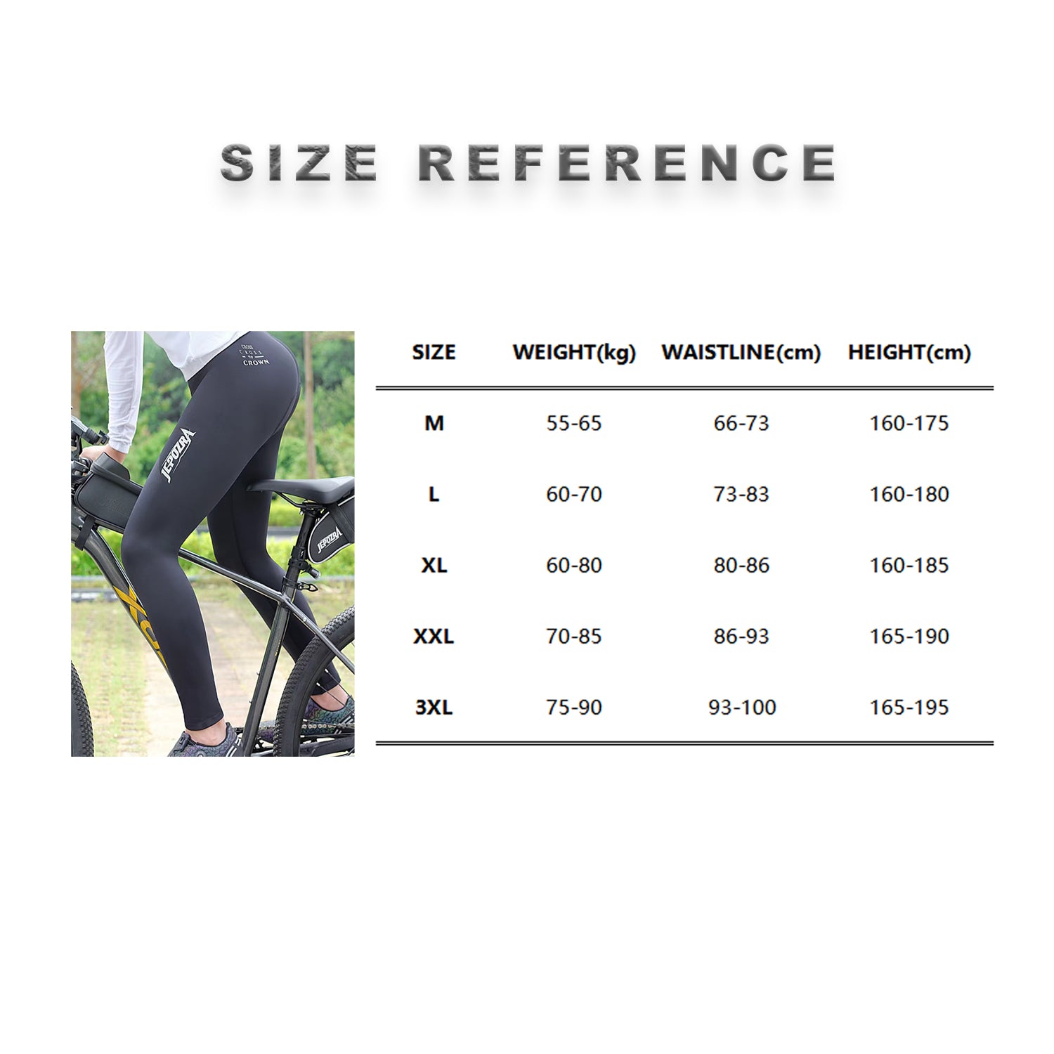 JEPOZRA Men's Bicycle Pants 4D Padded Road Cycling Tights MTB Leggings
