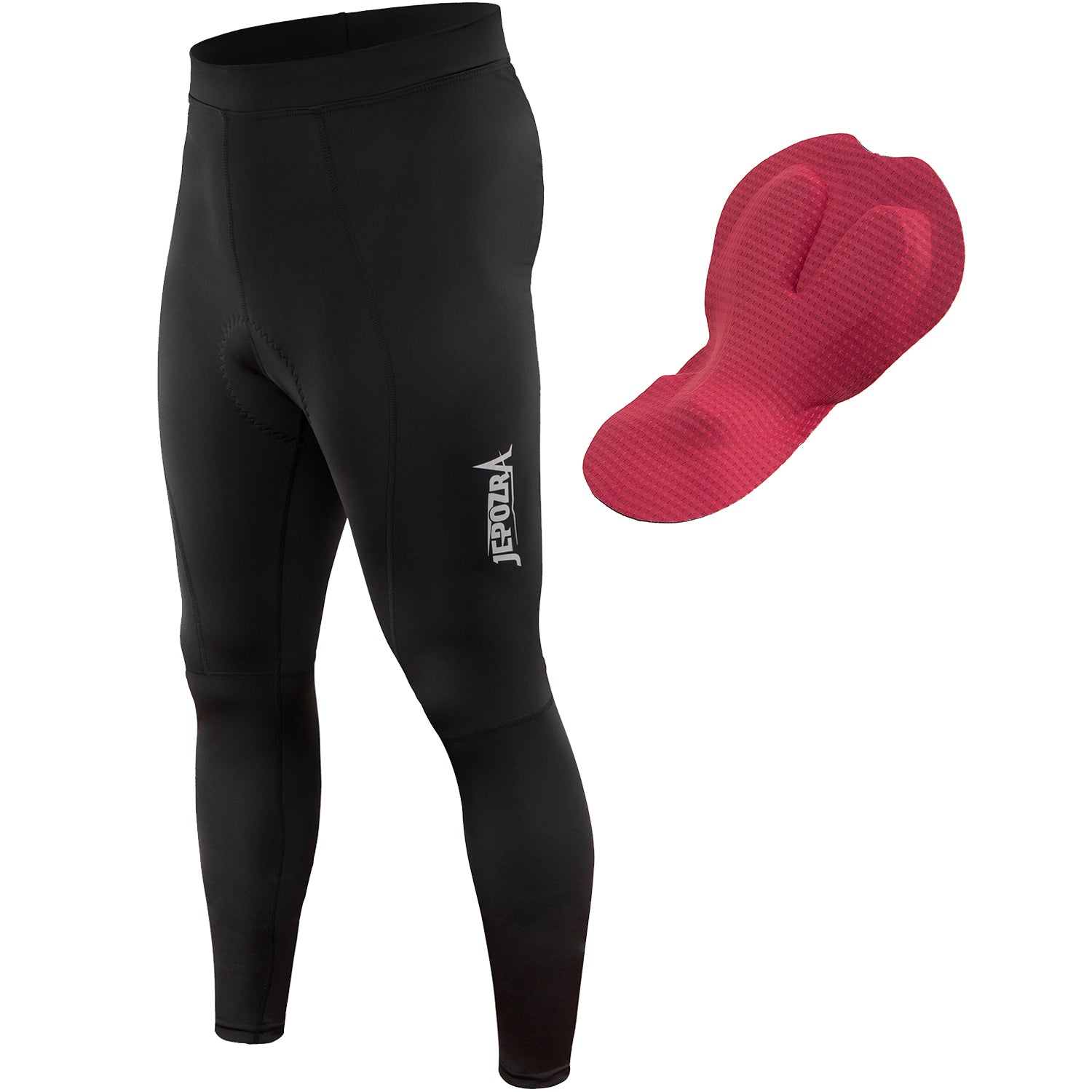 JEPOZRA Men's Cycling Pants Padded Cushion MBT Long Pants Without Pockets