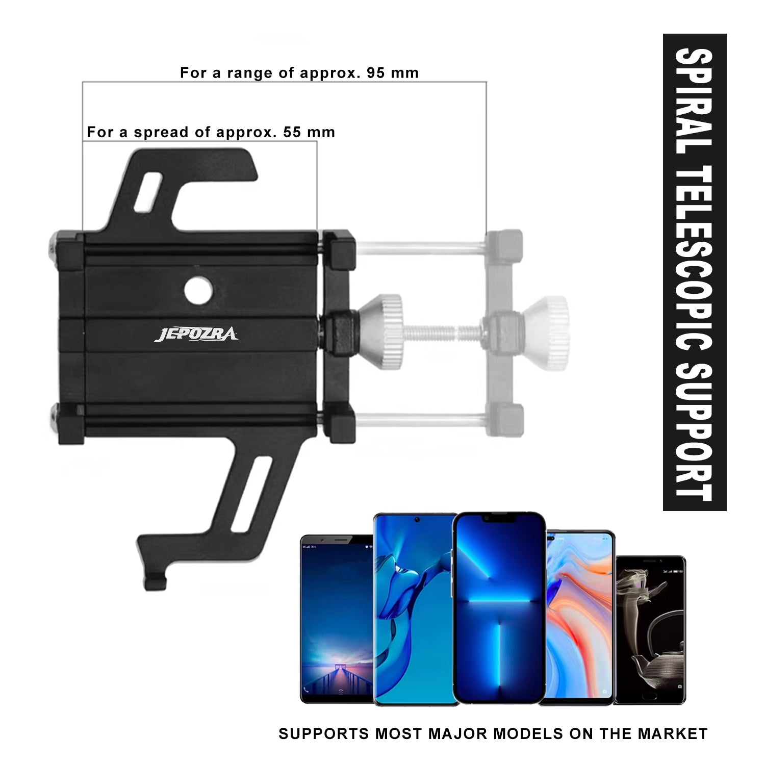 JEPOZRA Bike Phone Mount Motorcycle Phone Mount Bicycle Handlebars